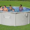 Set piscina Hydrium grigio chiaro da 360x120 cm - immagine 3