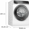 Bosch Lavasciuga 10.5+6 Kg Classe D Profondità 62 cm Centrifuga 1400 giri Inverter Vapore Wash&Dry colore Bianco - WNC254A0IT Serie 8 - immagine 9