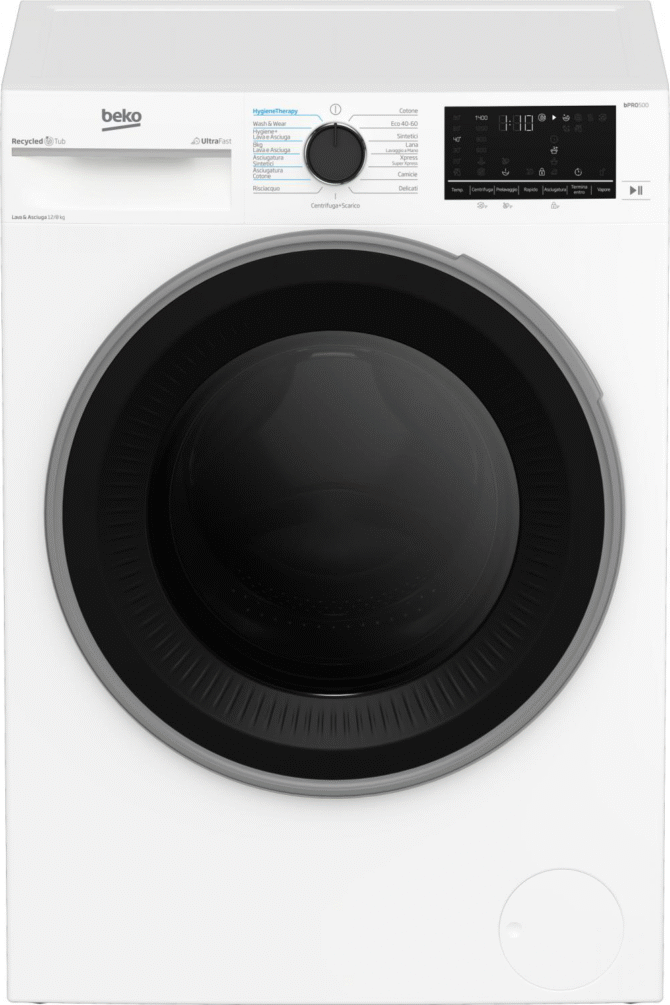 Beko Lavasciuga 12+8 Kg Classe energetica D Profondità 65 cm Centrifuga 1400 giri Inverter Vapore - BDT512844S - immagine 2