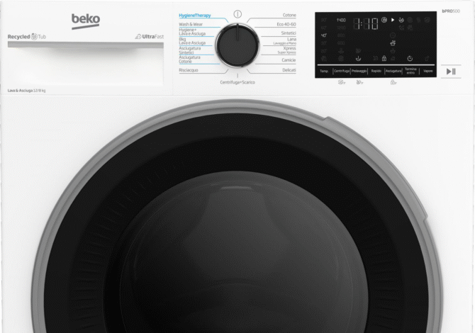 Beko Lavasciuga 12+8 Kg Classe energetica D Profondità 65 cm Centrifuga 1400 giri Inverter Vapore - BDT512844S - immagine 5