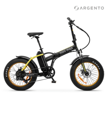 Bicicletta Argento elettrica MiniMax pieghevole 36V/10.4Ah/374Wh/26kg/70km Yellow/Argento