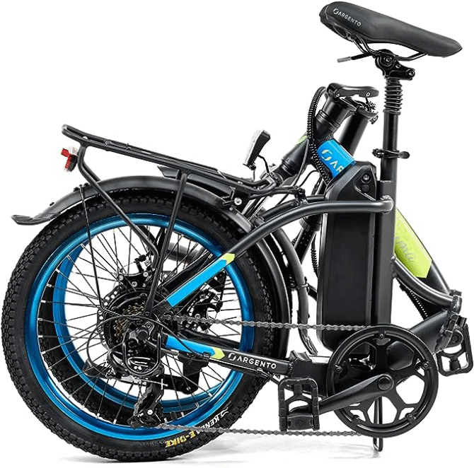 Bici elettrica Argento AR-BI-210001 Foldable E-bike Piuma 20" Blu - immagine 3