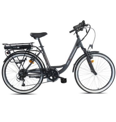 Bicicletta elettrica Smartway C4D4SCG 36V/250W/25km/h/Nero [C4 MATT GREY]
