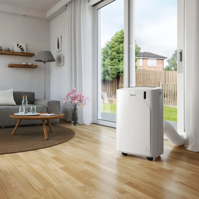 De Longhi Pinguino Condizionatore Portatile 9400 Btu/h Climatizzatore Classe A Funzione Deumidificatore Timer - PAC EM82 - immagine 3