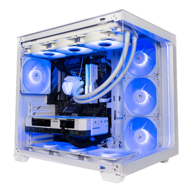 TITANO PS1 - Pc gaming Intel i9 14900K, RTX 5080 16Gb WHITE, Ram 32Gb Ddr5 6000Mhz WHITE, SSD NVMe 2000 Gb, Wifi, Dissipatore a Liquido 360mm WHITE, Windows 11 Pro